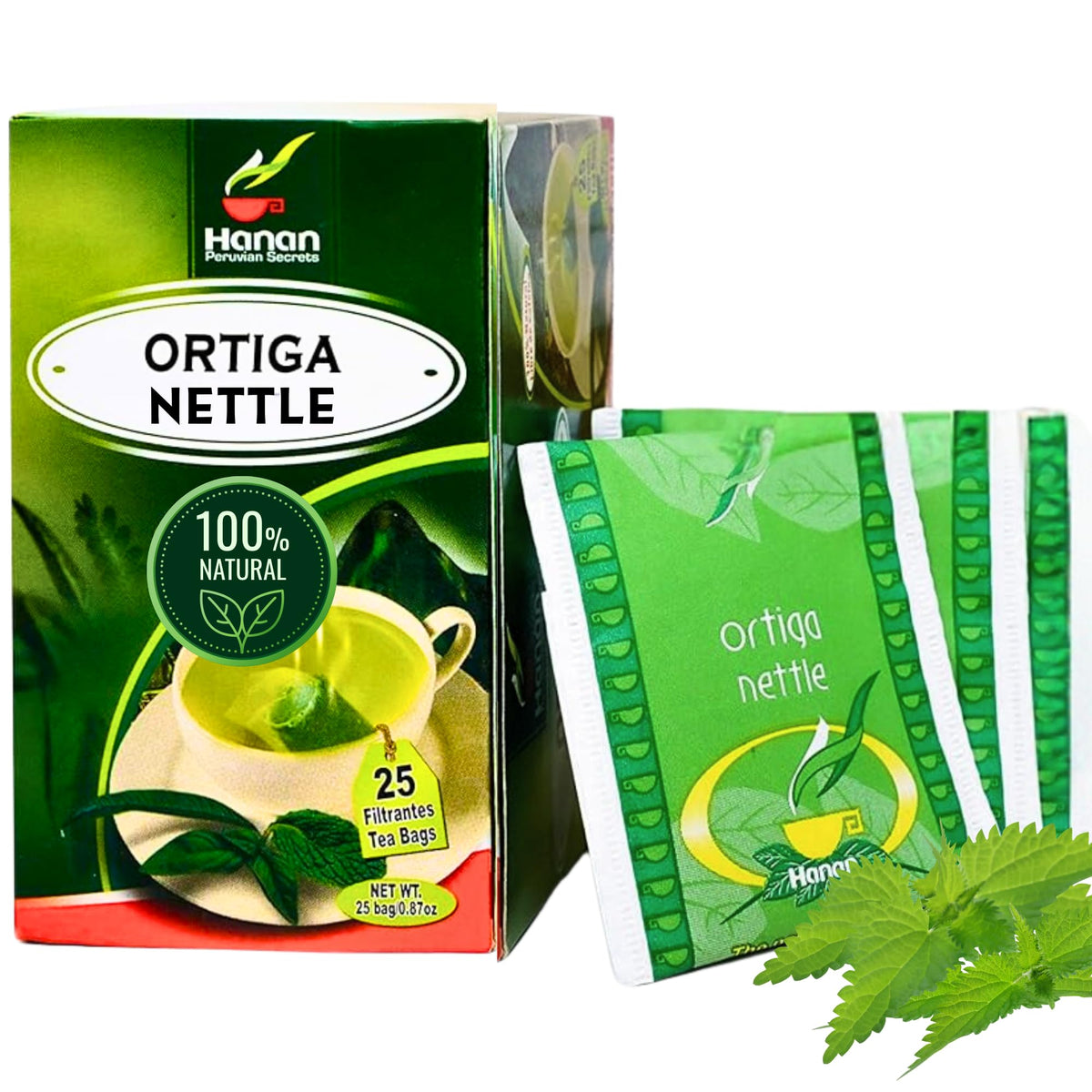 Hanan Nettle Tea Bags of Stinging Nettle Leaf and Root Natural Herbal