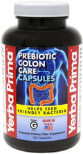 Yerba Prima Prebiotics Colon Care Fiber Caps - 180 Capsules