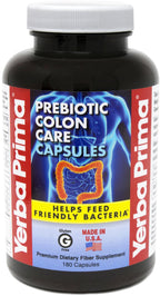 Yerba Prima Prebiotics Colon Care Fiber Caps - 180 Capsules