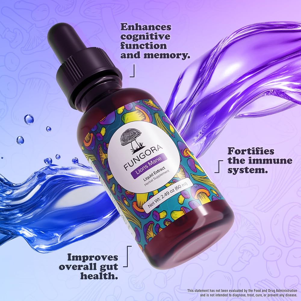 Fungora Lion's Mane Liquid Extract for Memory & Focus - 2 FL OZ - image 2