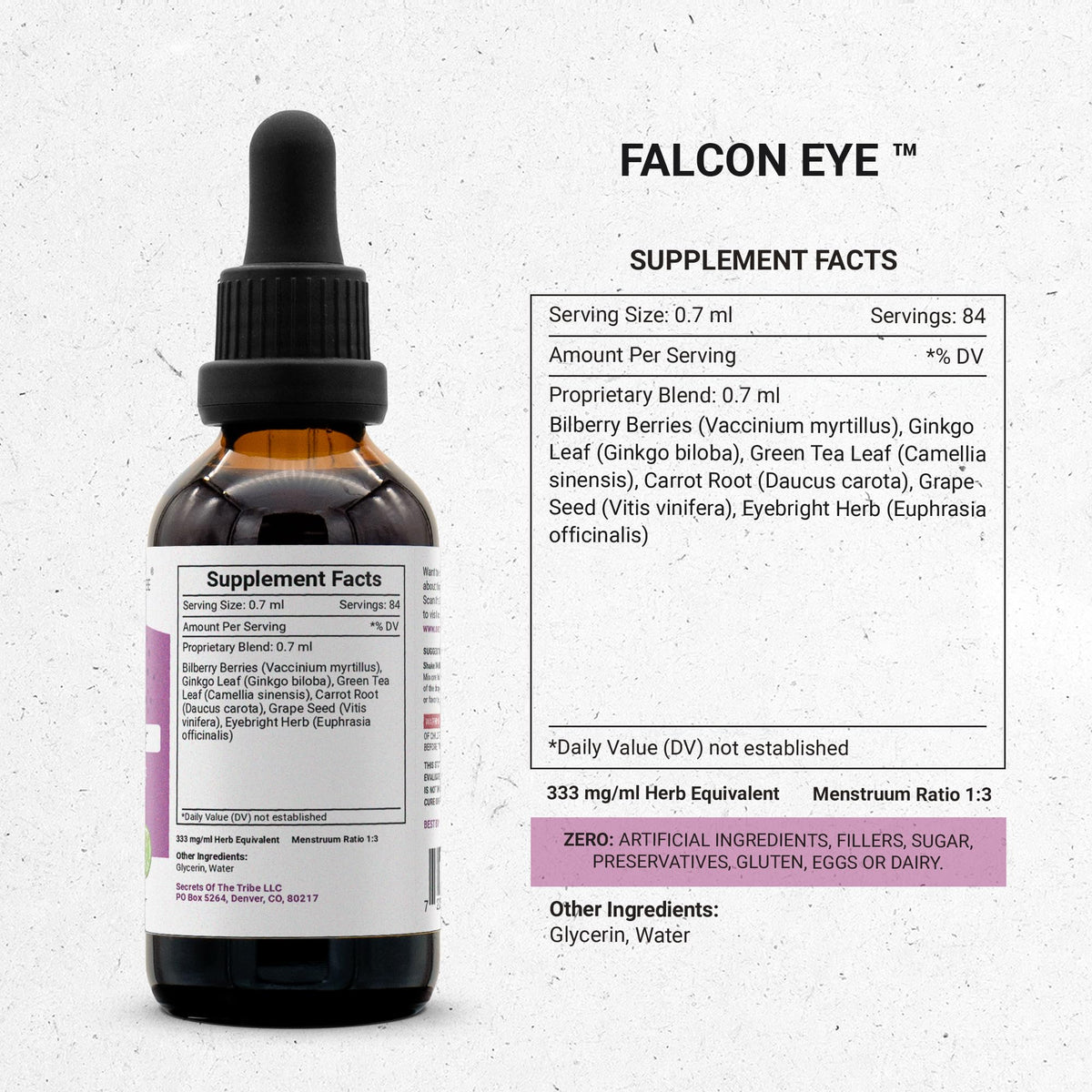 Secrets of the Tribe Falcon Eye Alcohol-Free Extract