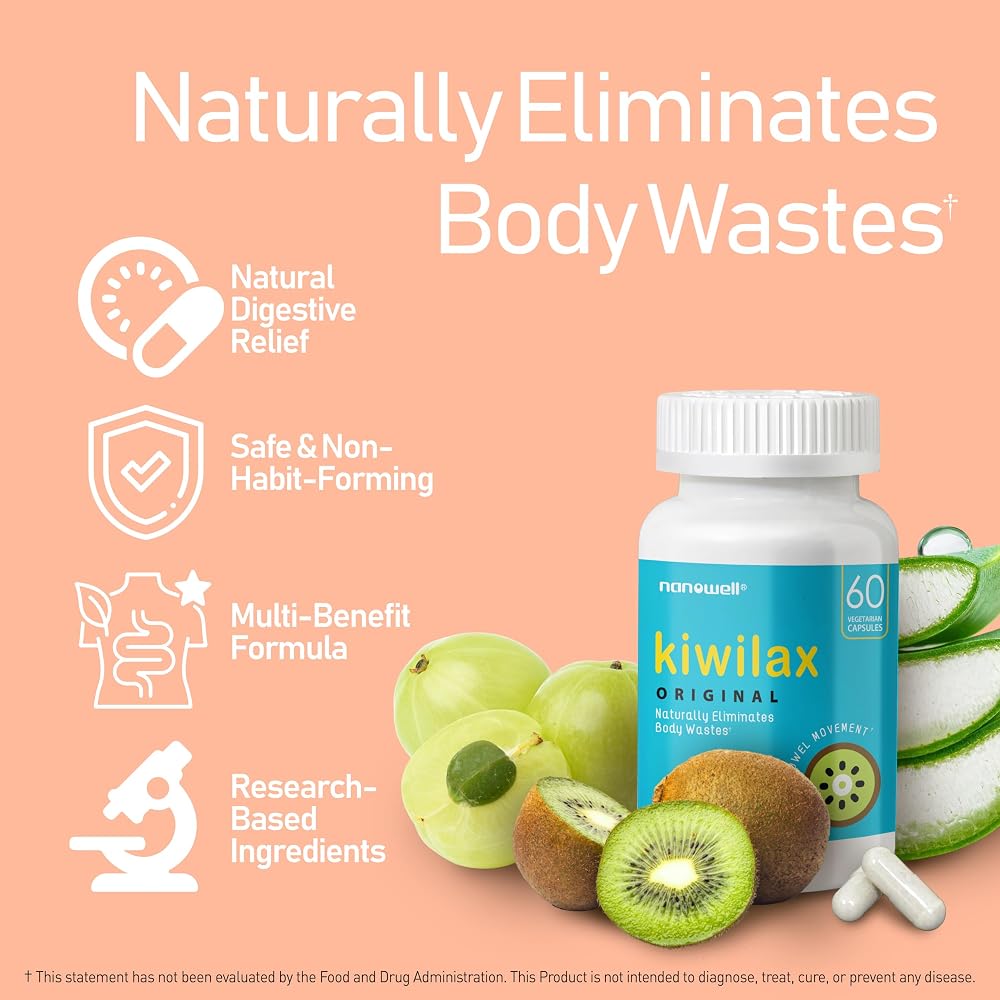 NANOWELL Kiwilax Original Digestive Support - 60 Capsules - image 2