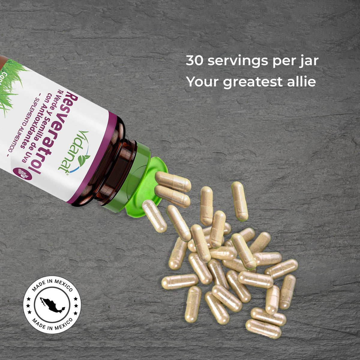 Vidanat Resveratrol 300 mg Antioxidant Supplement - 30 Capsules - image 7