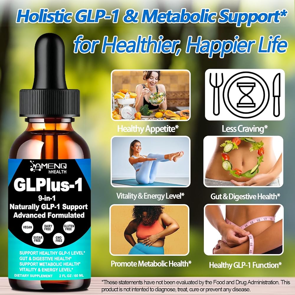AMENQ Health GLP-1 Supplement Liquid Drops with Berberine - 2 Fl Oz - image 3