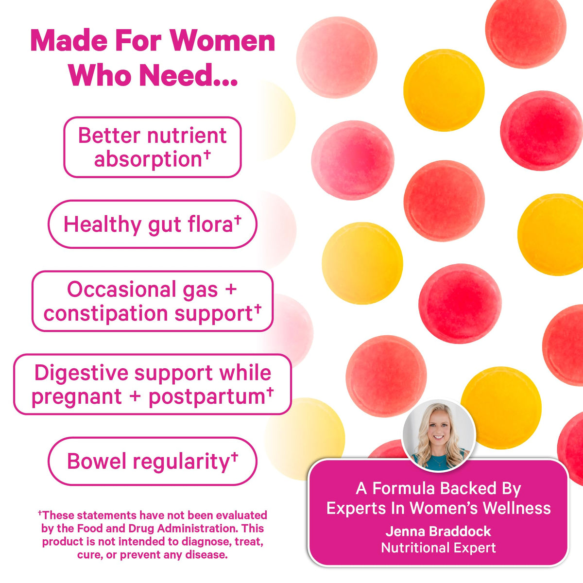 Pink Stork Prenatal Fiber Gummies for Women - 60 Vegan Chews - image 3