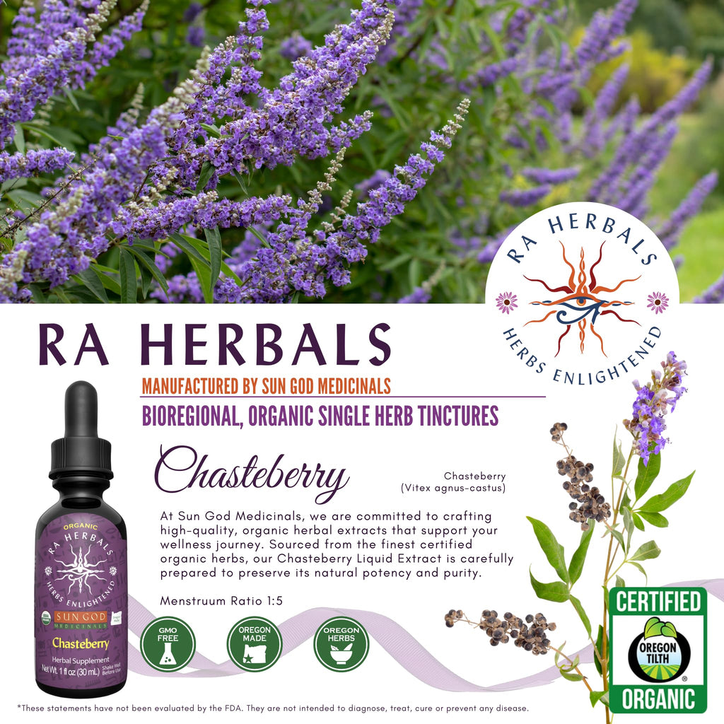 Sun God Medicinals Ra Herbals Organic Chasteberry Extract - 1 fl oz - image 3
