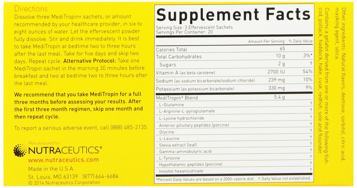 Nutraceutics Meditropin Amino Acid Supplement for Recovery - 60 Sachets - image 2
