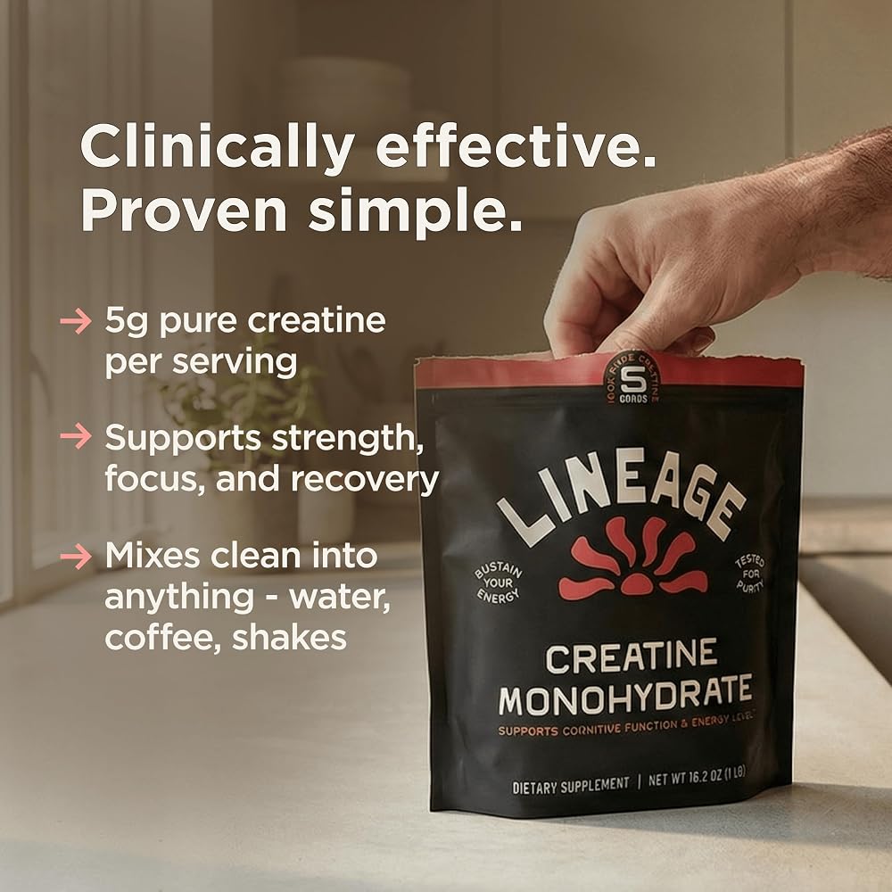 Lineage Provisions Creatine Monohydrate with Sea Salt - 90 Servings - image 3