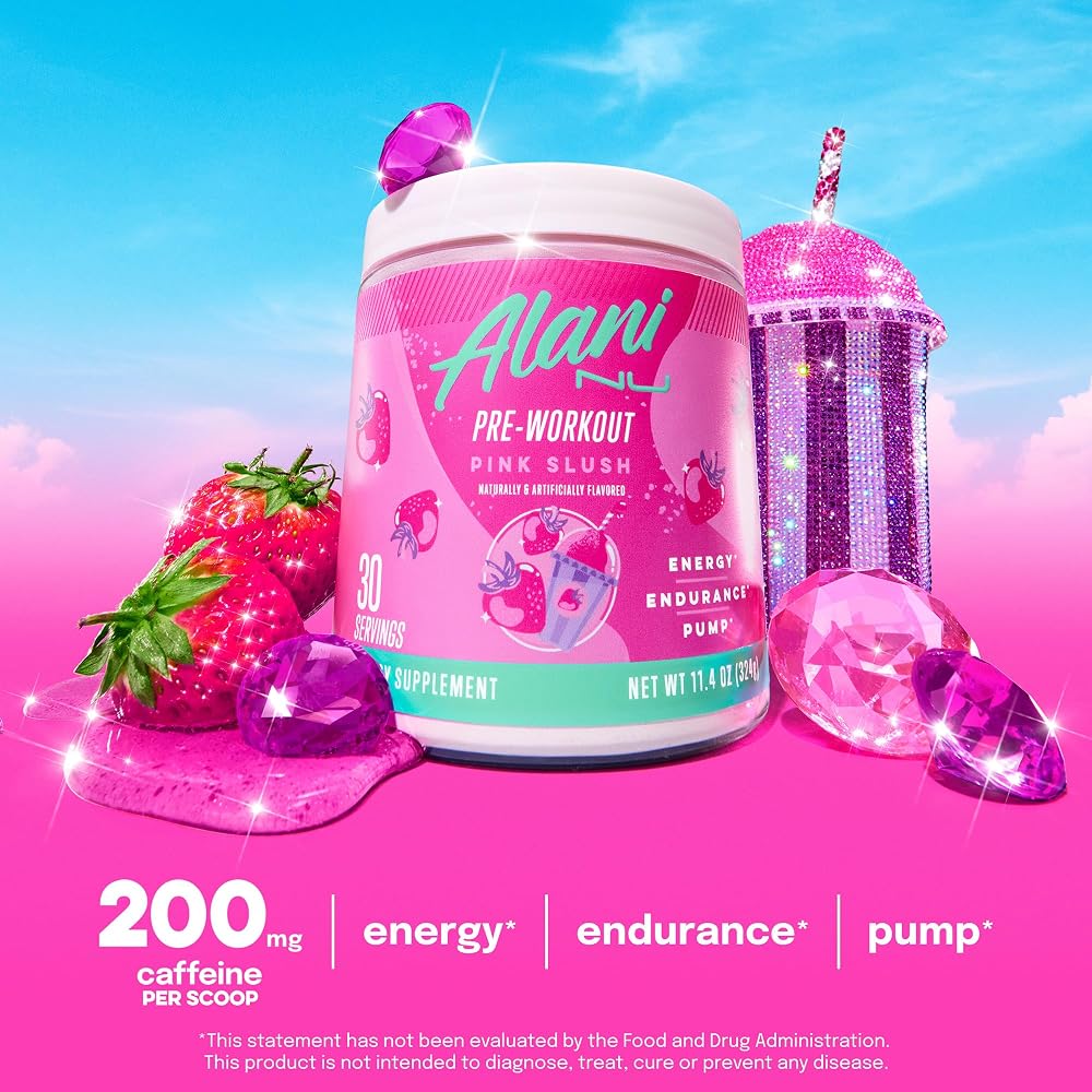 Alani Nu Pre-Workout Powder Pink Slush - 30 Servings - image 6
