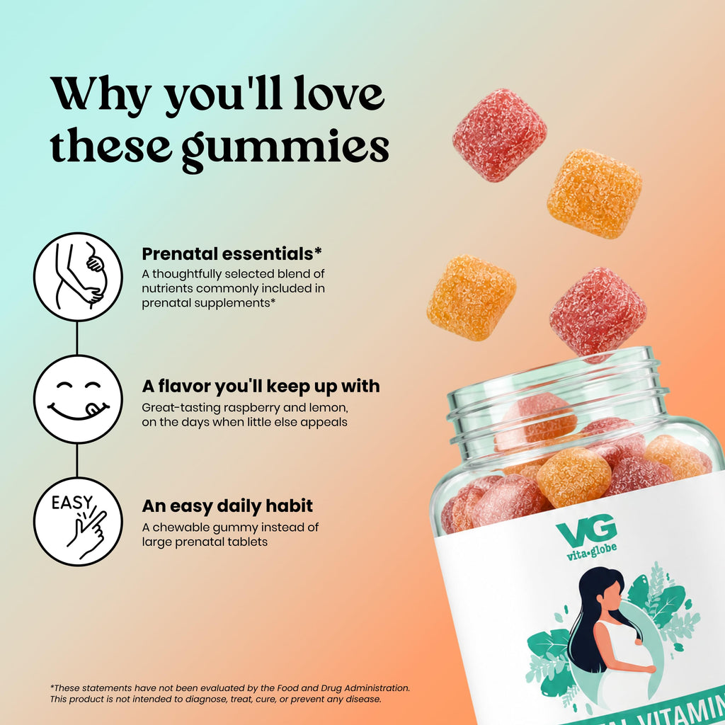 Vita Globe Prenatal Fish Oil Gummies for Women - 60 Count - image 4