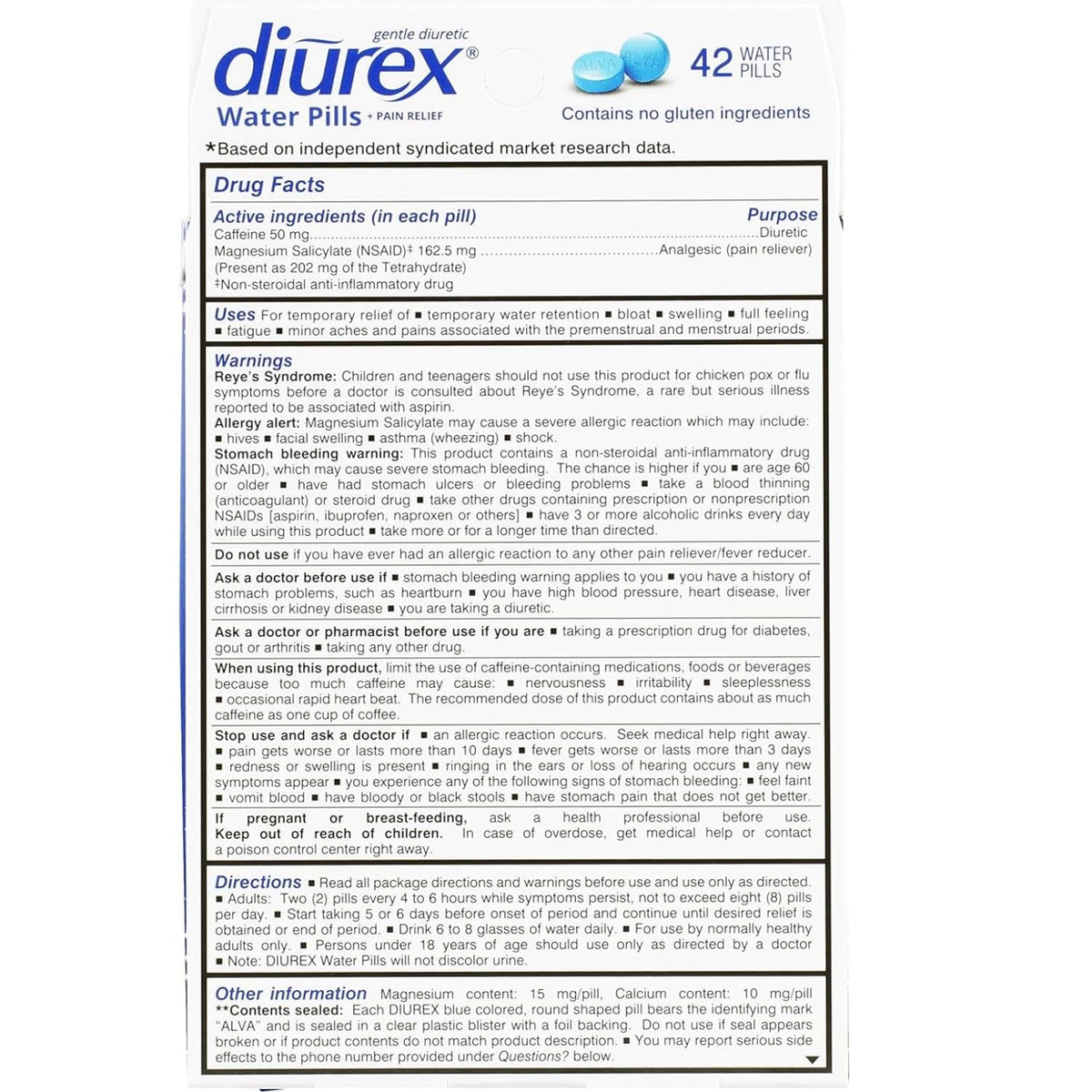 Diurex Water Pills + Pain Relief - Relieve Water Bloat - image 2