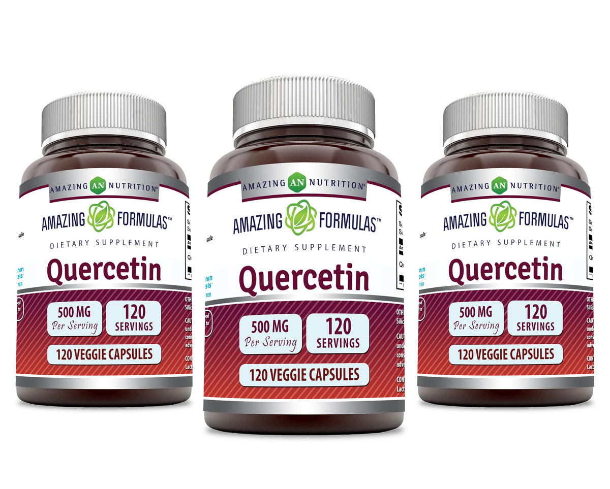 Amazing Formulas Quercetin 500mg Veggie Capsules Supplement