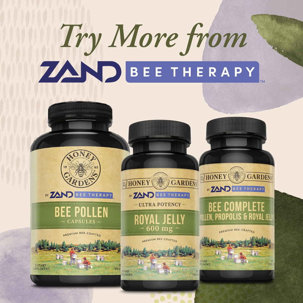 ZAND Honey Gardens Royal Jelly 600mg Capsules - 30 Vegetarian Capsules - image 5