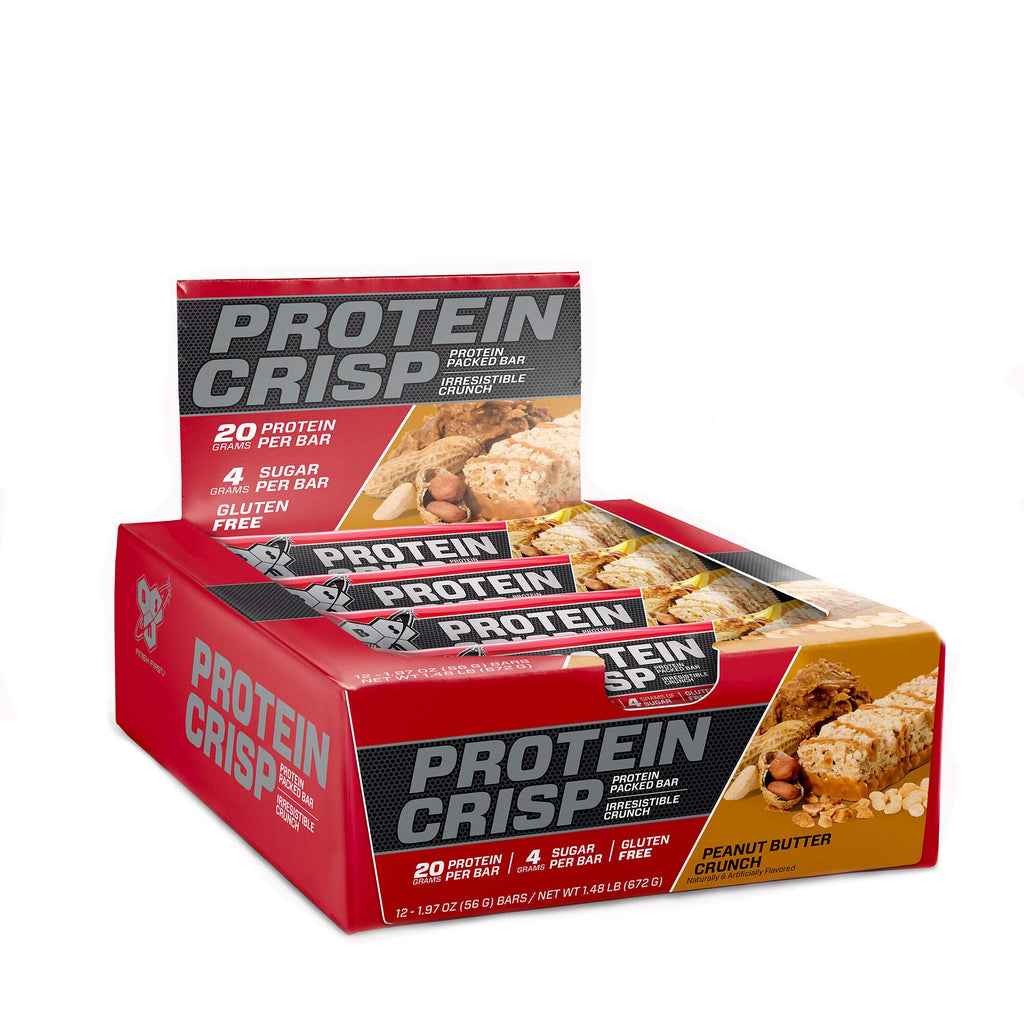 BSN Peanut Butter Protein Crisp Snack Bar - 12 Count