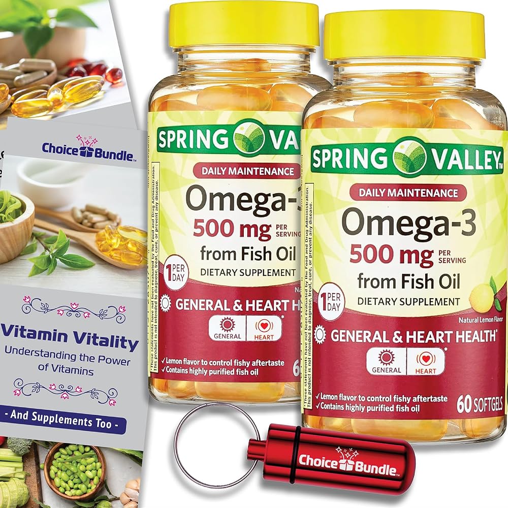 Choice Bundle Spring Valley Fish Oil Omega 3 Fatty Acid Supplement