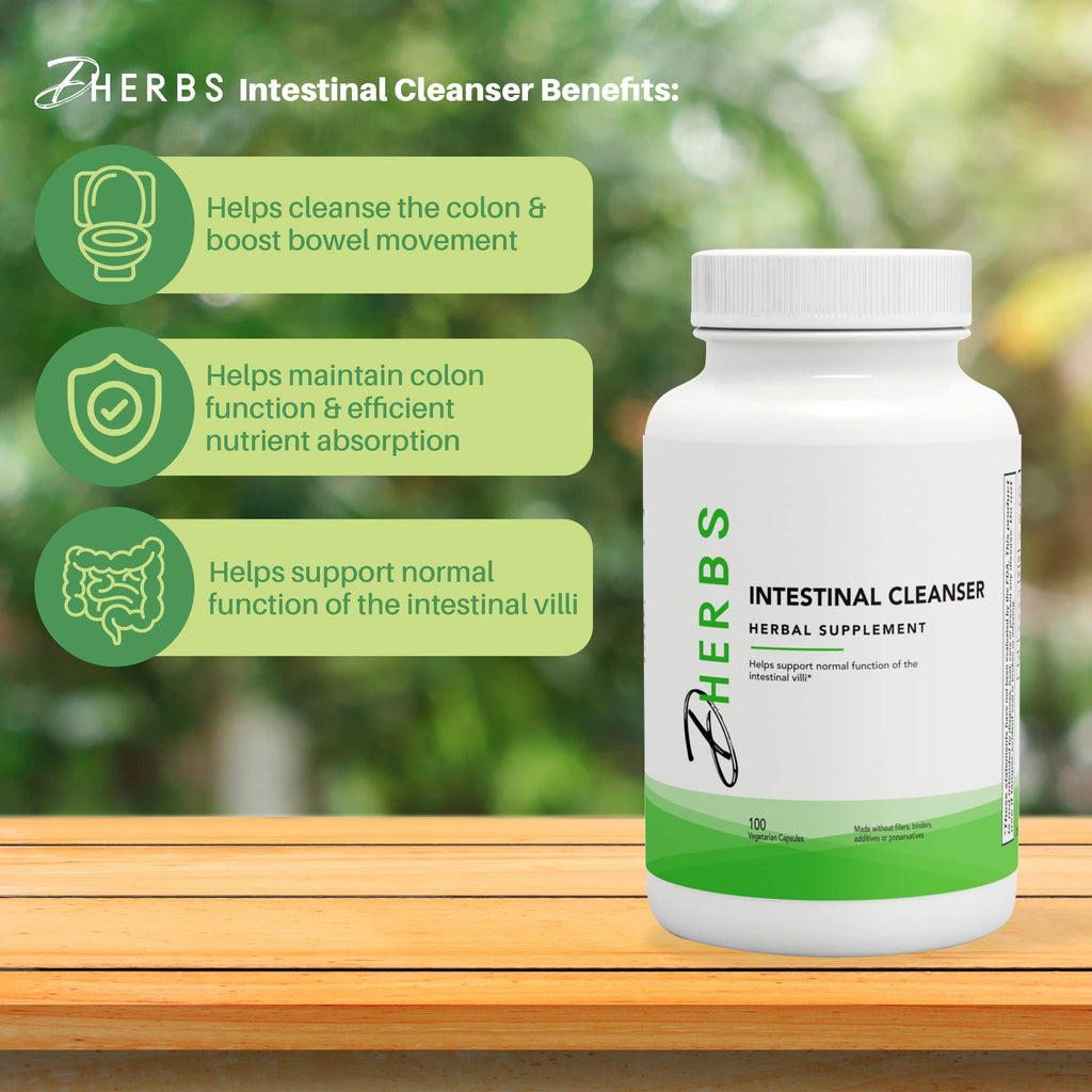 DHerbs Intestinal Cleanser Digestion Supplement - 100 Vegetarian Capsules - image 4