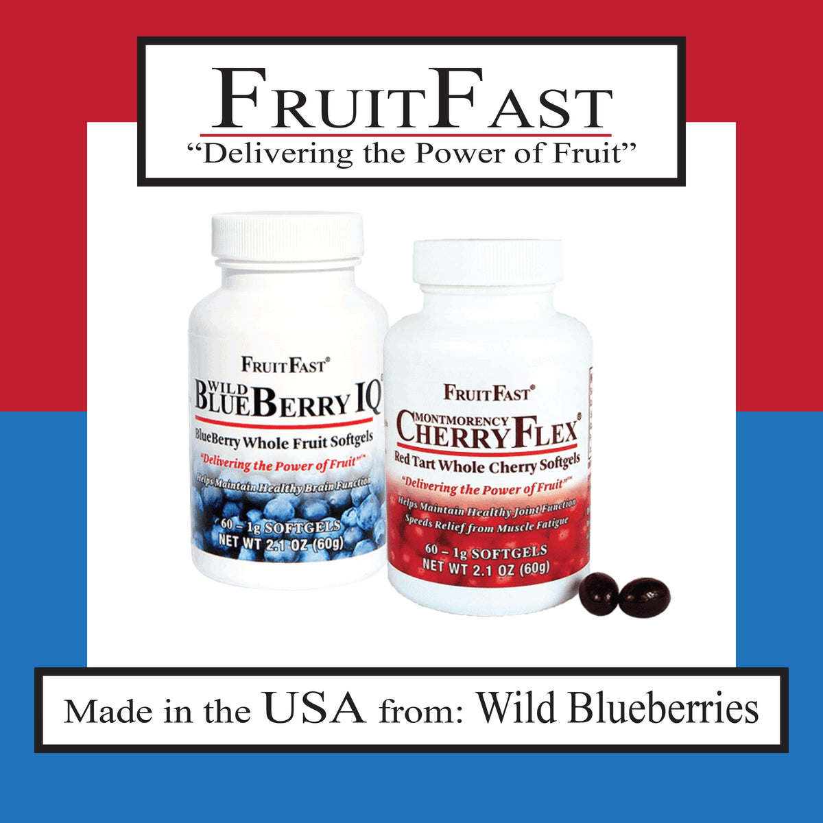 FruitFast Wild Blueberry IQ Brain Support - 60 Softgels - image 2