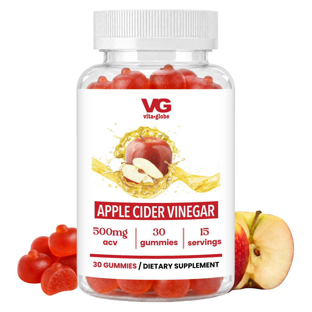 Vita Globe Apple Cider Vinegar Gummies 500mg with Mother - 30 Count