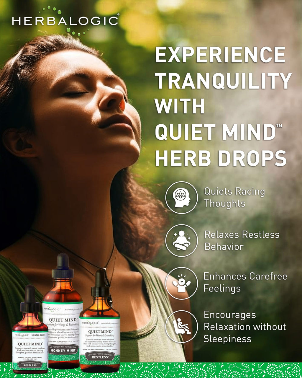 Herbalogic Quiet Mind Liquid Herb Drops for Calm - 4 Fl. Oz. - image 2