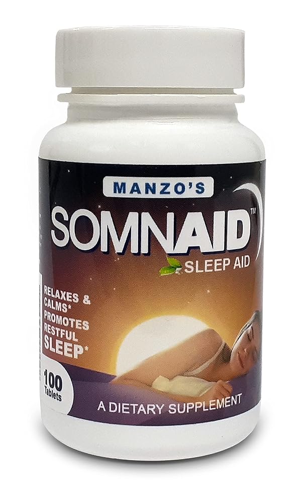 Manzo Pharmaceuticals, LLC Somnaid Natural Nighttime Sleep Aid - 100 Tablets