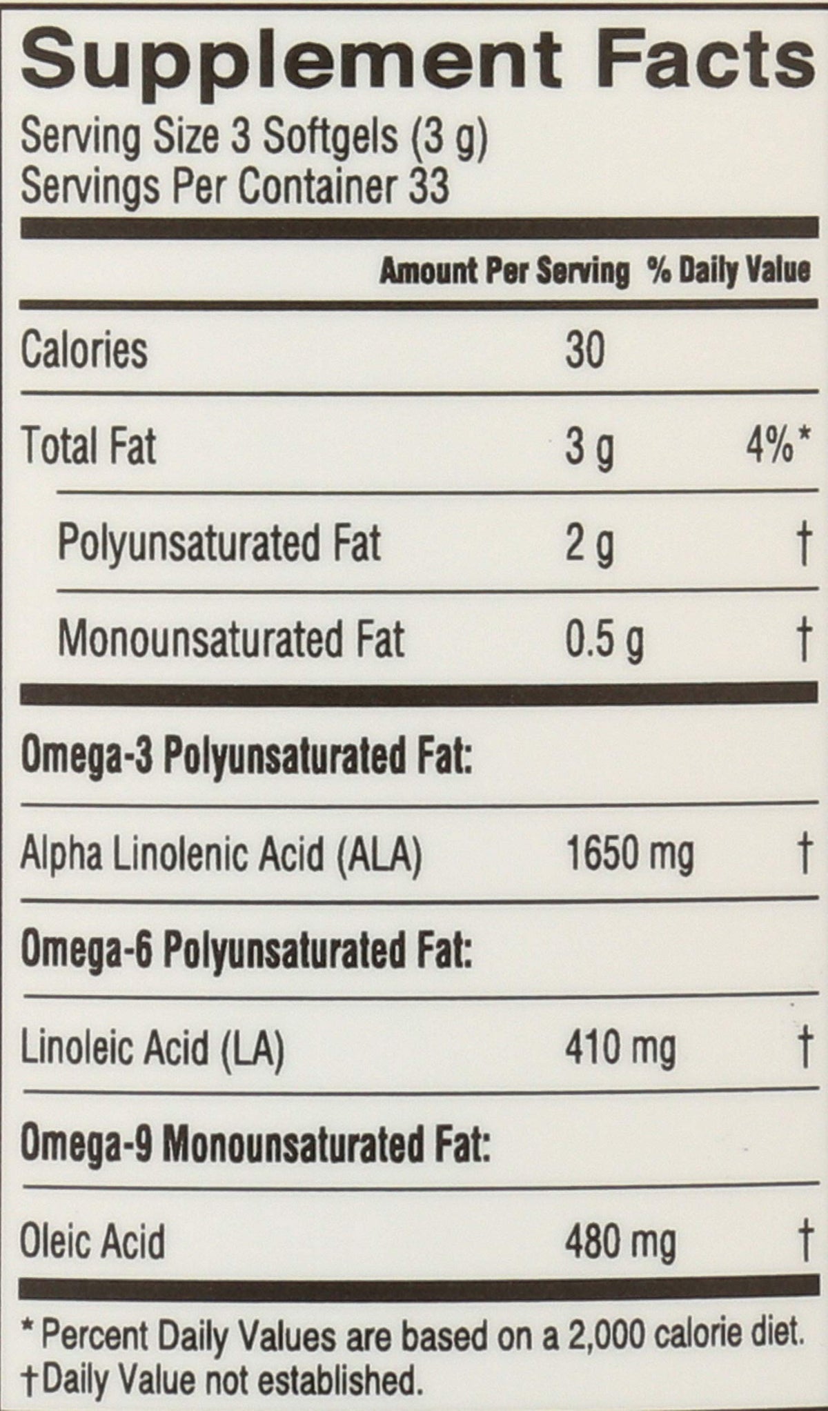 Barlean's Flaxseed Oil Omega 3-6-9 Softgels - 100 Count - image 3