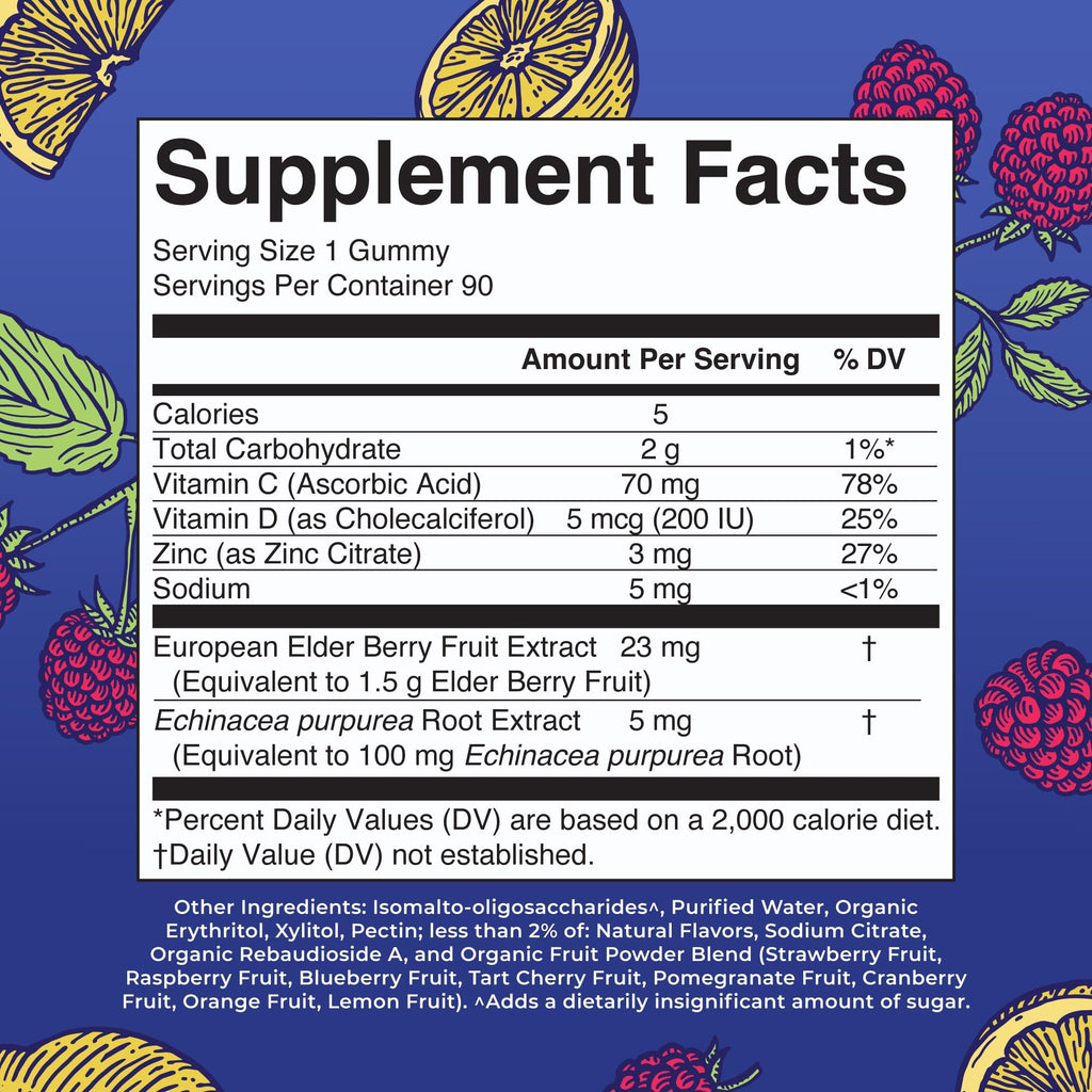 MARYRUTH'S Sugar Free Immunity Gummies