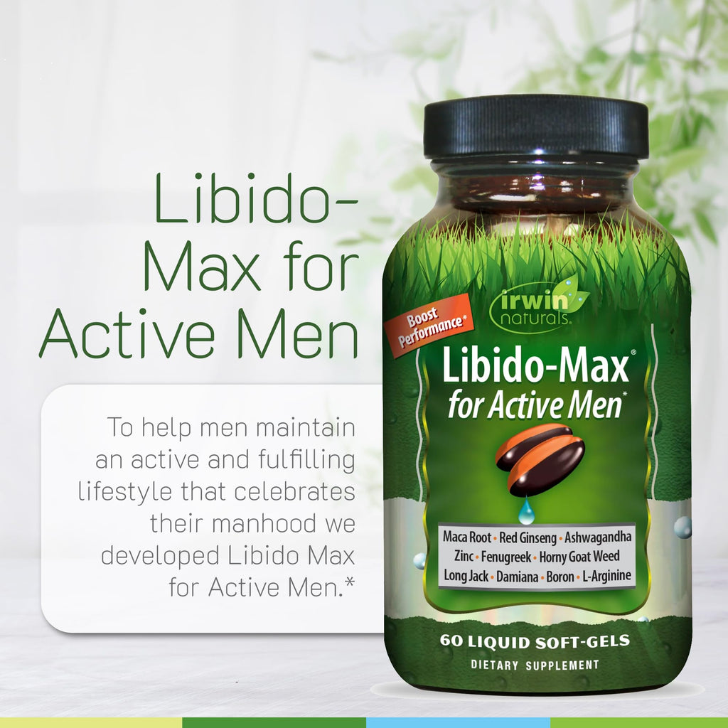 Irwin Naturals Libido-Max for Active Men - 60 Softgels - image 4