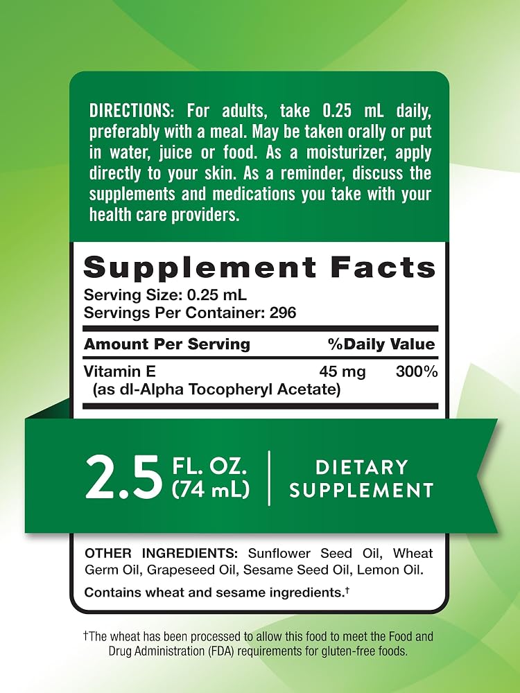 Nature's Truth Vitamin E Oil Supplement 30,000 IU - 2.5 fl oz - image 2