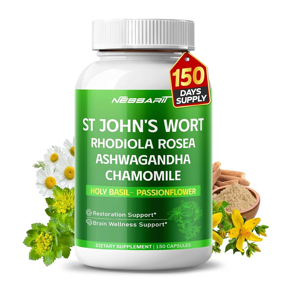 Nessarit Complete 14-in-1 St. John's Wort with Rhodiola & D3 - 150 Capsules