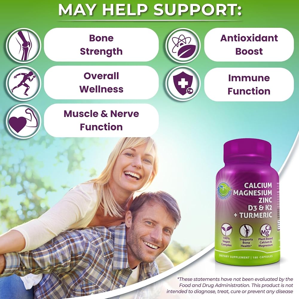 SUPPLEMENTS STUDIO Plant-Based Calcium 500mg (Aquamin) - Vegan