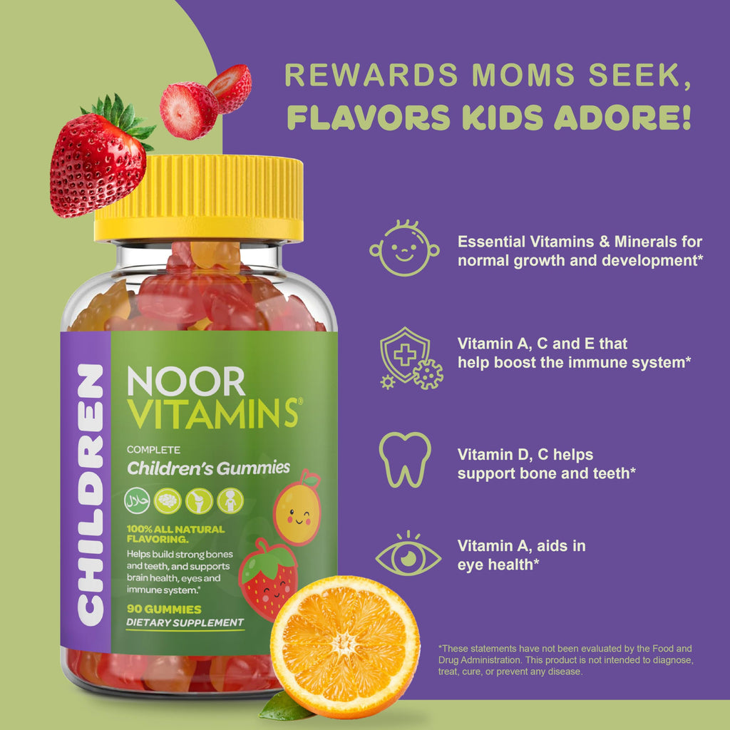 Noor Vitamins Kids Multivitamin Gummies for Immunity - 90 Count - image 3