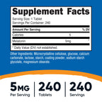 Nutricost Melatonin 5mg Sleep Support - 240 Tablets - image 2