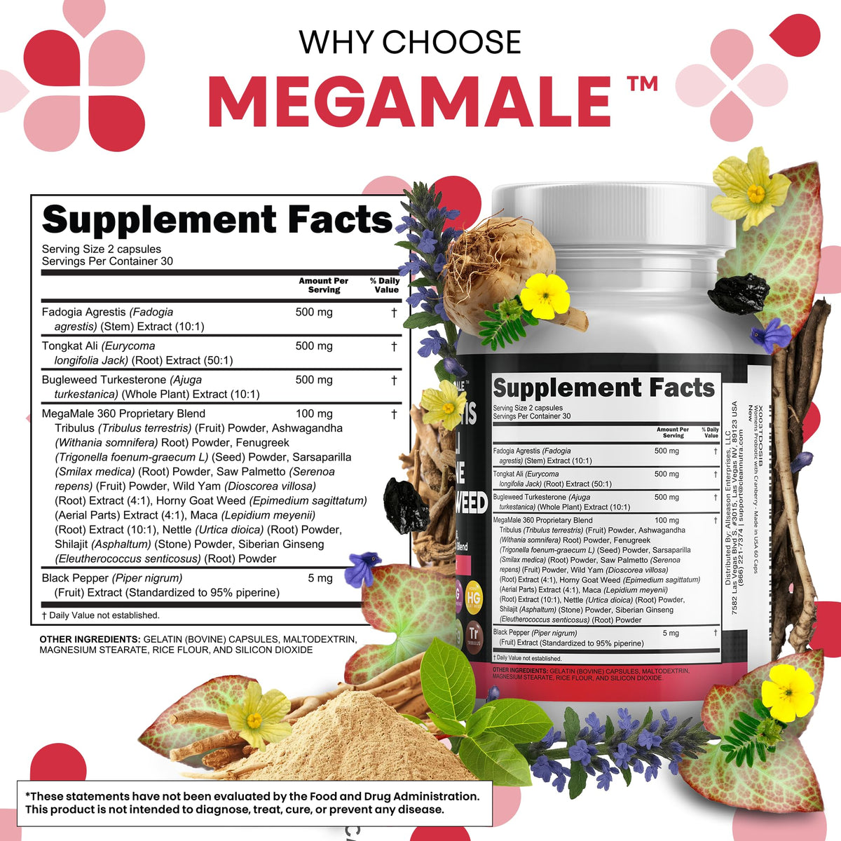 Clean Nutraceuticals Fadogia Agrestis Tongkat Ali Turkesterone - 60 Capsules - image 5