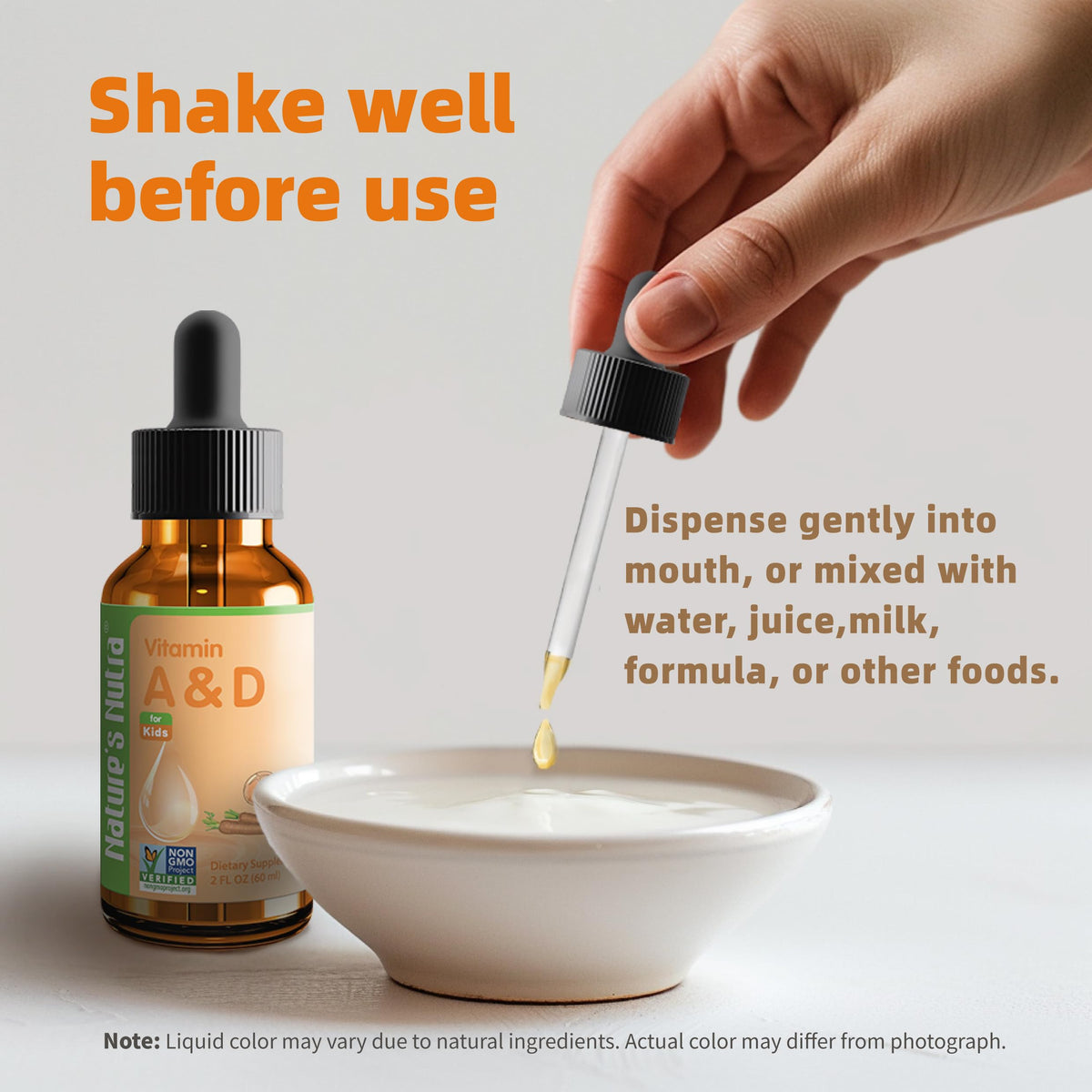 Nature's Nutra Vitamin A & D Liquid Drops for Kids - 2 Fl Oz - image 4