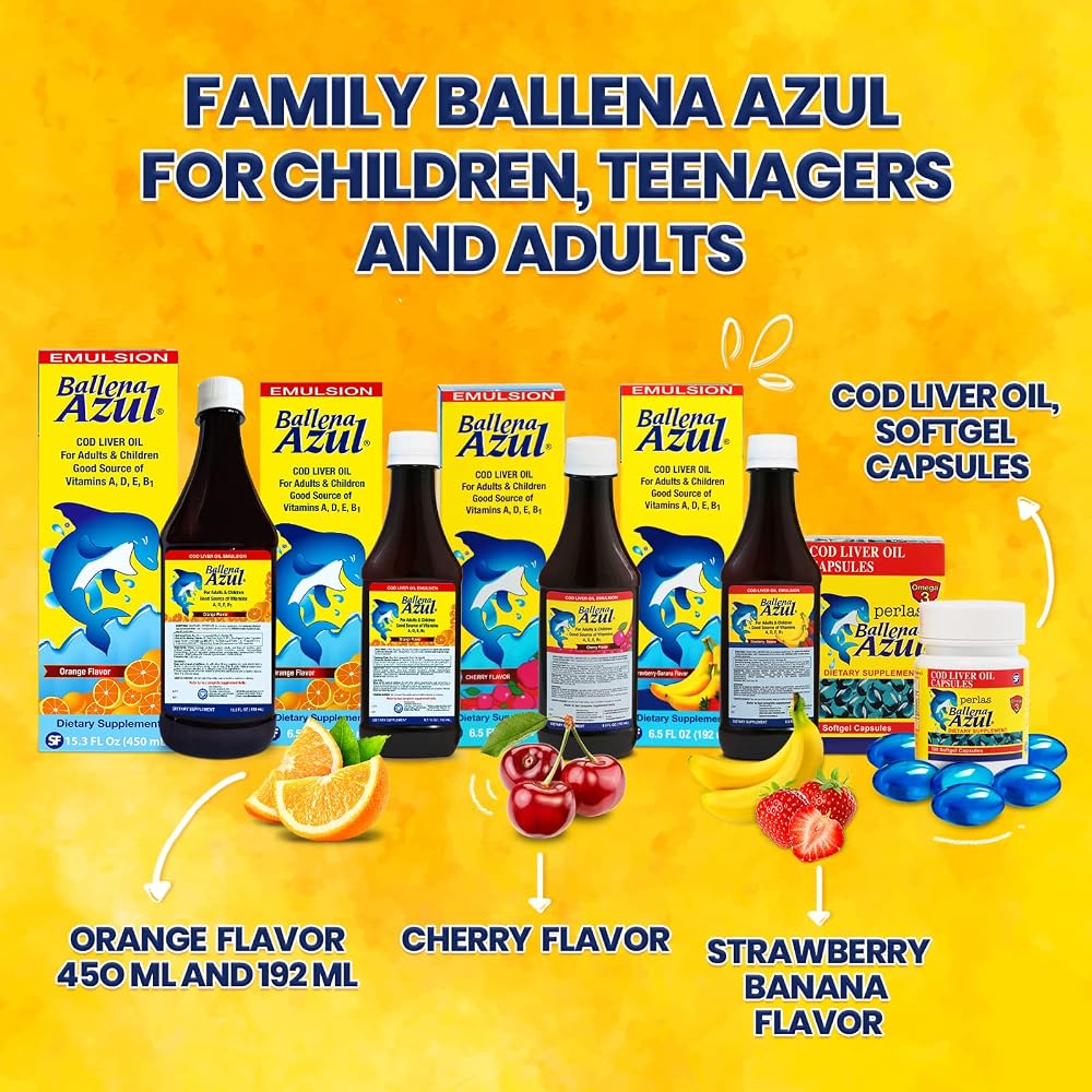 Ballena Azul Cod Liver Oil Emulsion for Adults and Children - 6 Fl Oz - image 5