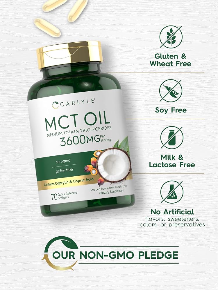 Carlyle MCT Oil Capsules 3600 mg - 70 Softgels - image 5