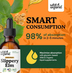 Wild & Organic Slippery Elm Liquid Drops - Organic Slippery Elm Bark