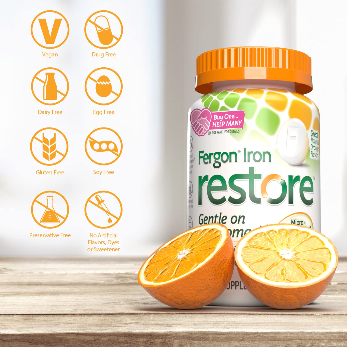 Fergon Iron Restore Chewable Tablets 27mg - 60 Tablets - image 5