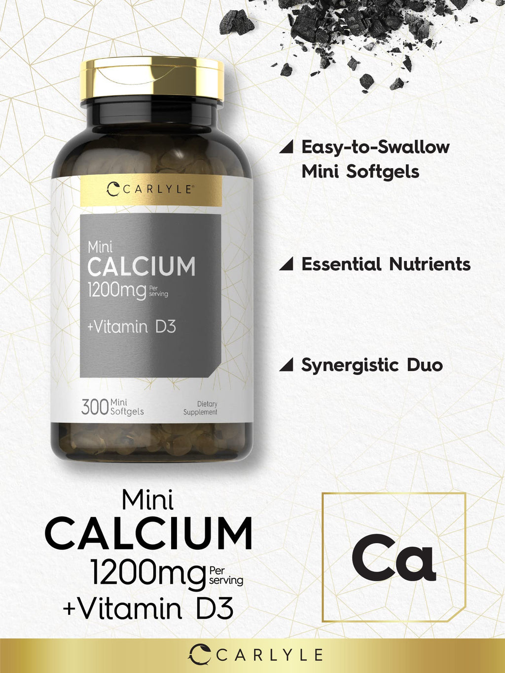 Carlyle Calcium 1200 mg with Vitamin D3 - 300 Softgels - image 3