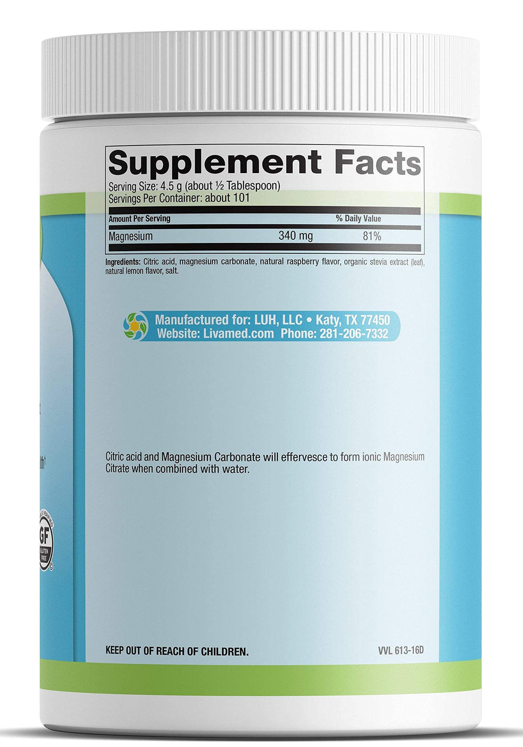 Livamed Mag Relax Magnesium Raspberry Lemonade - 16 oz - image 4