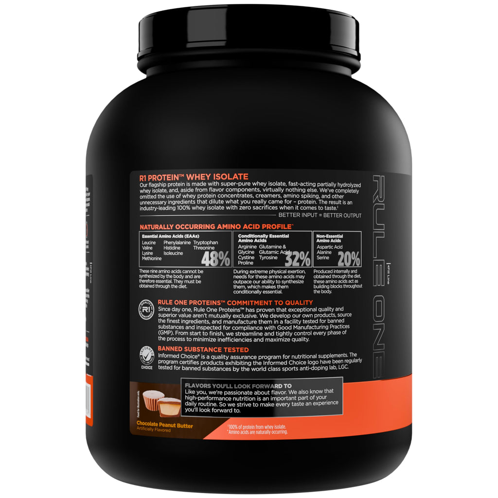 Rule 1 R1 Protein Whey Isolate - with 25g Protein & 6g BCAA