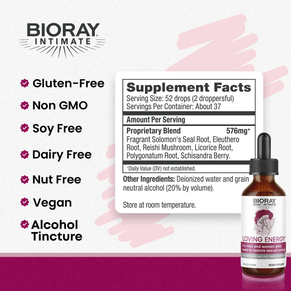 BIORAY Intimate Loving Energy Herbal Tincture - 2 fl oz - image 2