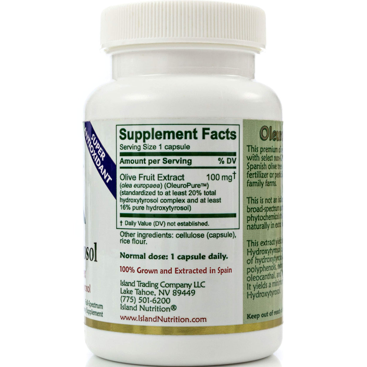 Island Nutrition Hydroxytyrosol Complex from Real Olives - 90 Capsules - image 5