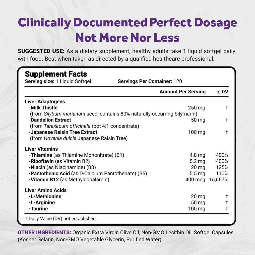 Naturalis Silymarin Milk Thistle 1300mg Enhanced with B Complex