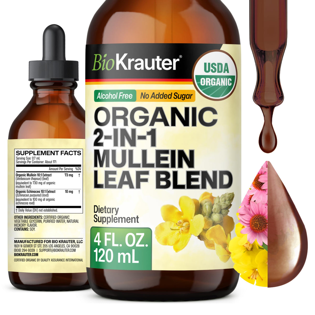 BIO KRAUTER Mullein & Echinacea Respiratory Support - 4 Fl Oz