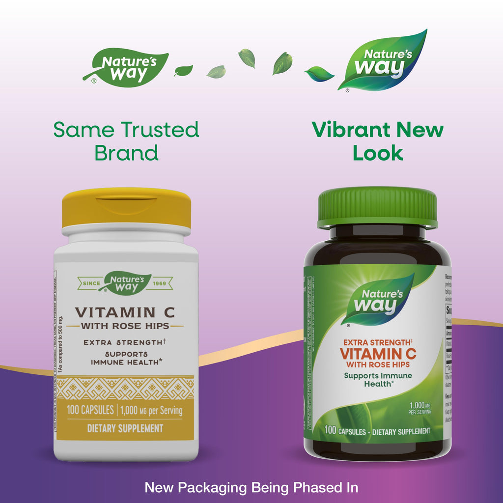 Nature's Way Vitamin C 1000 mg with Rose Hips - 200 Capsules - image 3