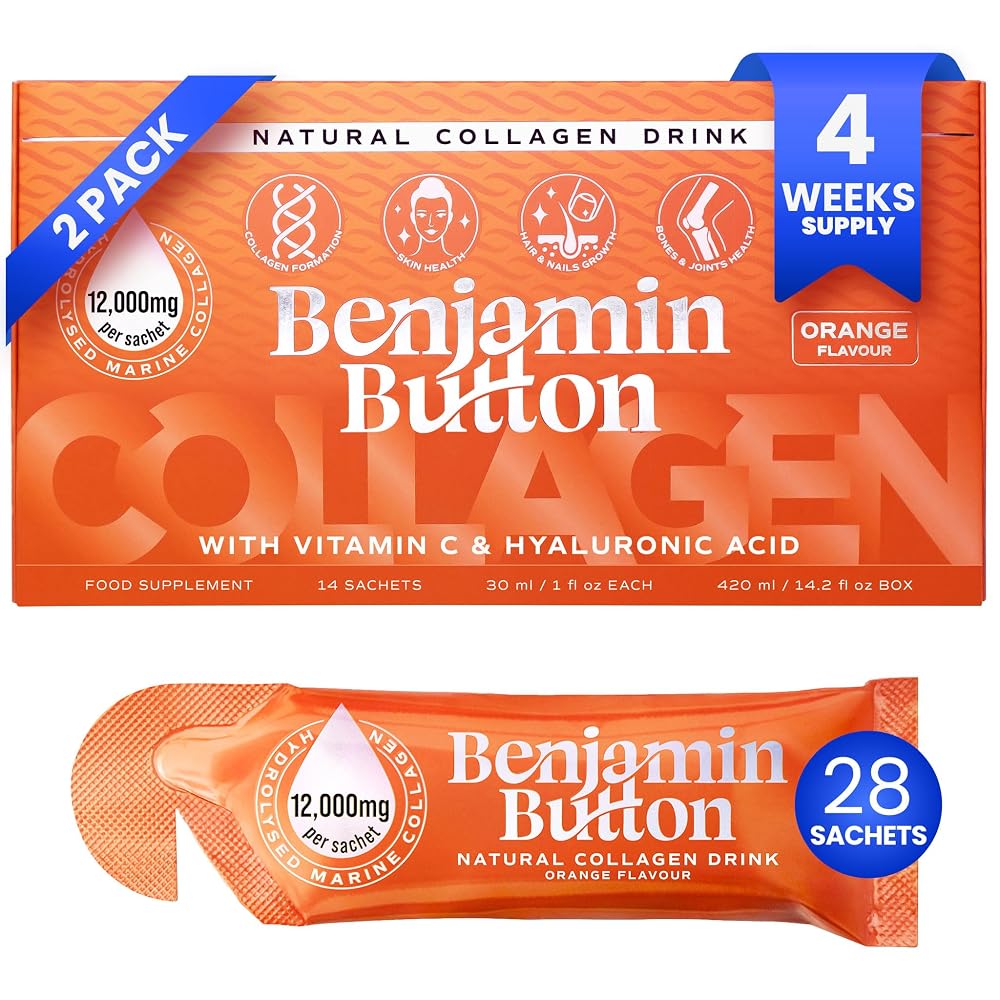 Benjamin Button Marine Collagen Liquid Sachet w/Hyaluronic Acid
