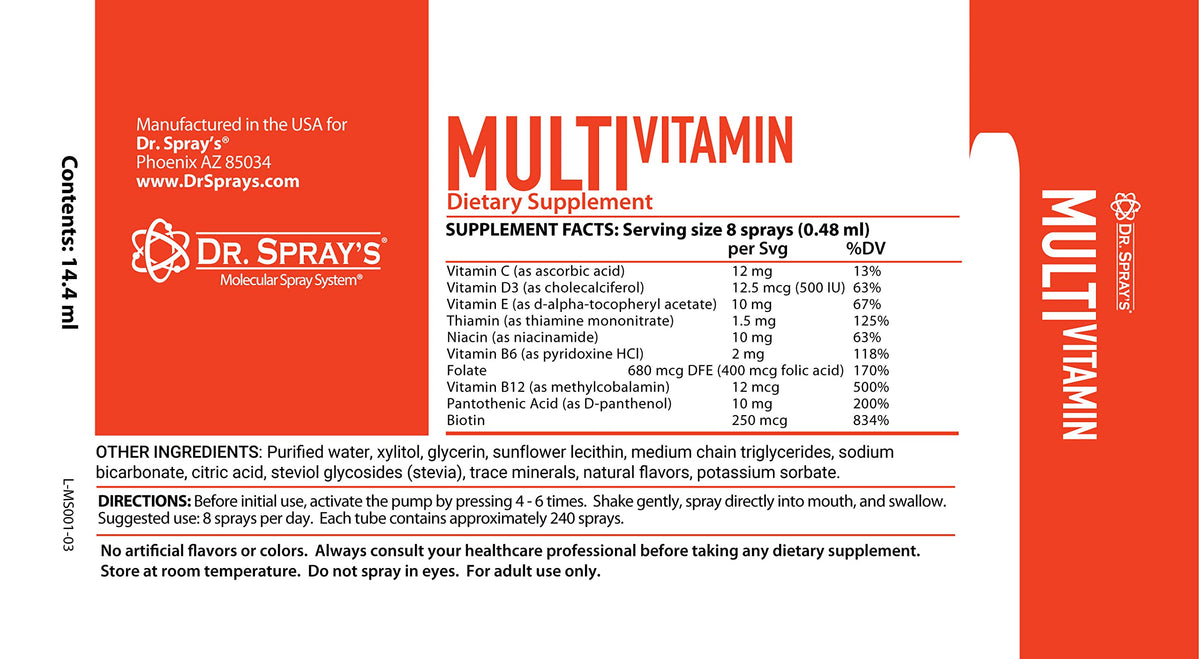 Dr. Spray's Multi-Vitamin Spray for Women and Men - 30-Day Supply - image 8