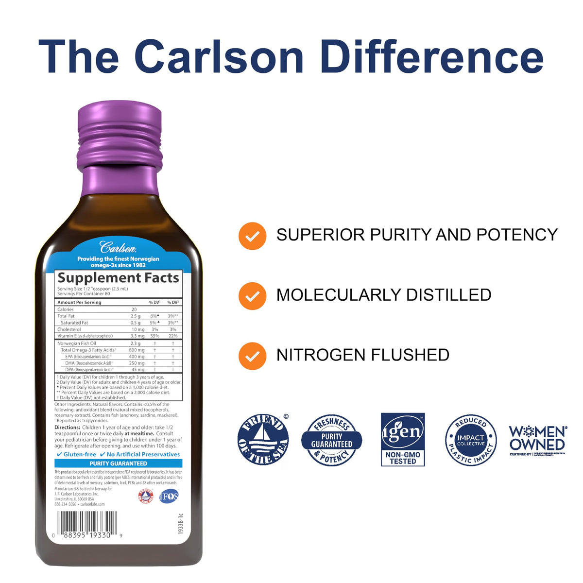 Carlson Kid's The Very Finest Fish Oil 800 mg - 200 mL - image 2
