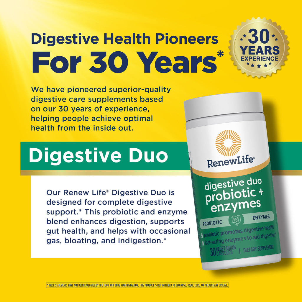Renew Life Digestive Duo Probiotic and Enzymes - 30 Capsules - image 5